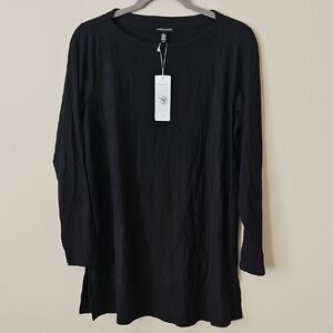 Eileen Fisher Textured Black Top
